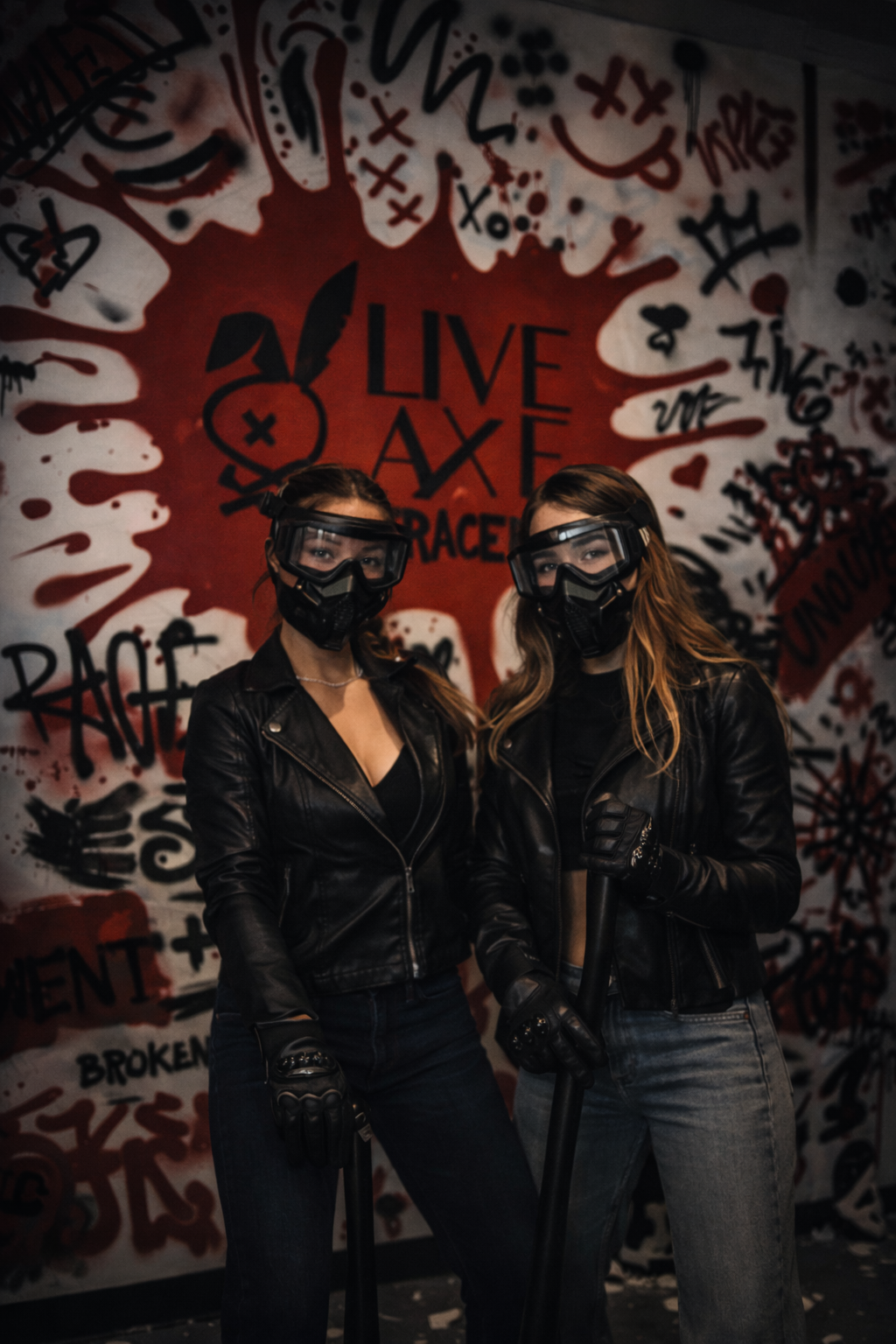 Besties in rage room
